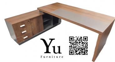 DHH0120W - 200cm Executive L-Shaped Office Desk with Integrated Side Return