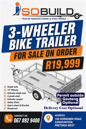 3-Wheeler Bike Trailer for sale on order