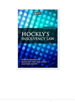 HOCKLY'S INSOLVENCY LAW 9th edition, used for sale  Johannesburg - South Rand