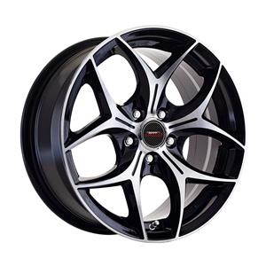 16″ A-Line Flyer 5/100 Black Machine Face Alloy Wheels