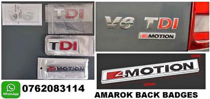 VW Amarok back badges emblems