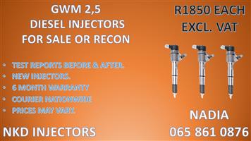 DIESEL INJECTORS FOR GWM 2.5. TESTED,RELAIBLE AND READY TO SHIP