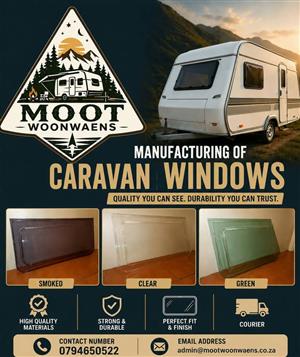 Karavaan en boot ruite Caravan and boat windows Moot Woonwaens Vervaardig Woonwa ruite. Verskaf aan die publiek sowel as groo