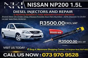 Nissan Np200 1.5L (Brand New )Diesel Fuel Injectors 