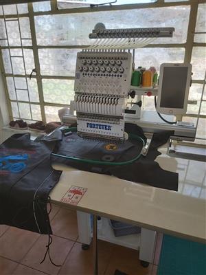Industrial embroidery unit