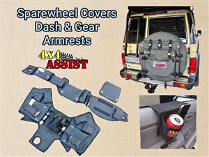 Armrests, Dashcover, Gear & Sparewheel cover, 4x4 Canvas
