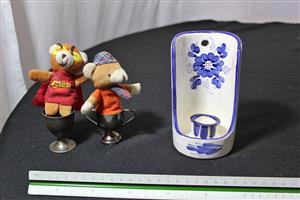 Vintage Delft Wall Mounted Ceramic Candle Holder by Viana Do Castelo