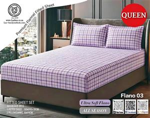 3pc Premium flannel fitted sheets for sale Available on order