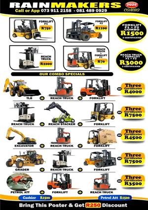 EXCAVATOR PLUS FREE FORKLIFT 