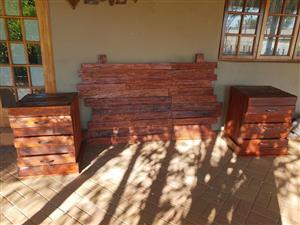 Wooden Pallet Headboard And Side Drawers Junk Mail