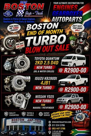 New Turbo Specials 2KD 4JB1 YD25