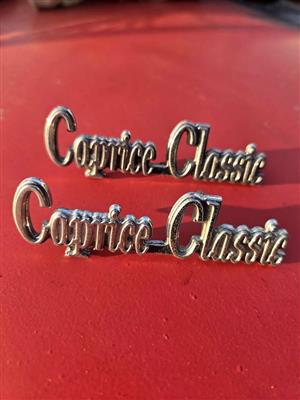 CHEVROLET CAPRICE CLASSIC BADGE SET 