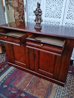 Classic Mahogany Sideboard with Brass Hardware