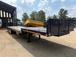 USED 2003 VANCO TRI-AXLE STEPDECK LOWBED TRAILER FOR SALE 