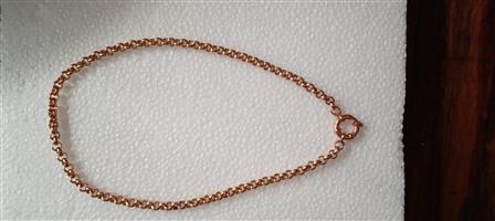  9ct Belcher Rolo Necklace with signoretti clasp 
