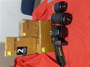 Nikon D5600 Camera with twin lens kit and extra battery
