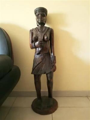 Three African Wooden Sculptures Collectables