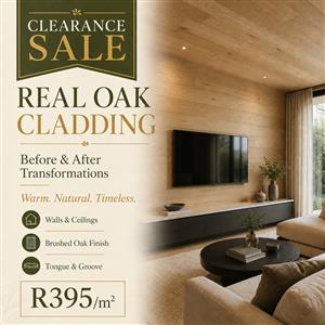 Real Oak Cladding Boards – Clearance 