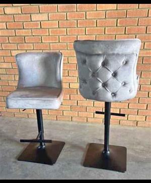 High bar stools grey colour