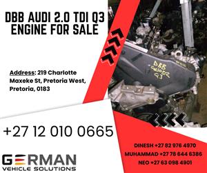 DBB audi 2.0 tdi q3 engine for sale used 