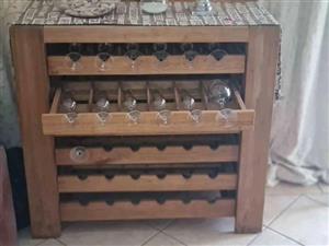 wooden Cirricraft wine rack.