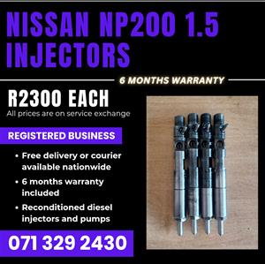 NISSAN NP200 1.5 INJECTORS FOR SALE WITH WARRANTY 