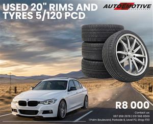 Used 20" Rims and Tyres 5/120 PCD 