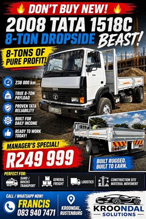 2008 Tata 1518C 8 ton drop-side