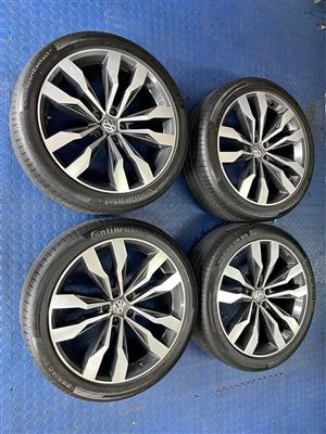 20 INCH ORIGINAL VW TIGUAN DESIGN RIM SET PLUS TYRES PRE-OWNED