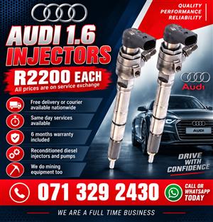 AUDI 1.6 INJECTORS FOR SALE WITH WARRANTY 