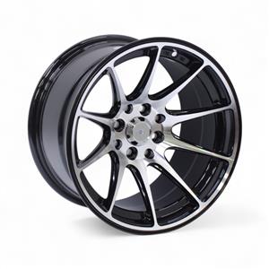 15″ DX616 4/100/114 Black Machine Face Alloy Wheels
