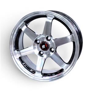 15″ DX146 4/100 Machine Face With Black Insert Alloy Wheels
