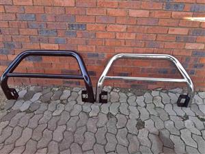 CHROME HILUX gd6 2016 ONWARDS NUDGE BARS. BLACK AND CHROME 