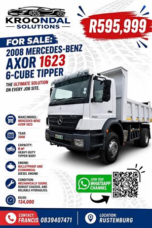 2008 Mercedes Benz Axor 1623 6 Cube Tipper