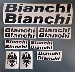 Bianchi bicycle stickers and badges