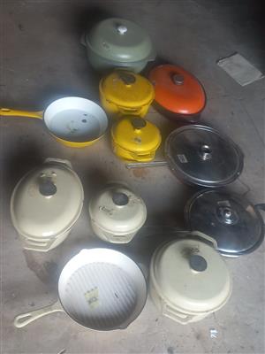 Joblot cast iron pots and slow cookers