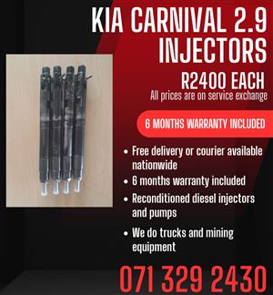 KIA CARNIVAL 2.9 INJECTORS FOR SALE WITH WARRANTY 
