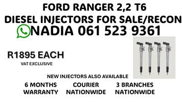 FORD RANGER T6 BK DIESELE INJECTORS FOR SALE ON SERVICE EXCHANGE. 