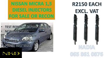 DIESEL INJECTORS FOR SALE FOR NISSAN MICRA 1.5 - RELIABLE