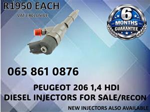PEUGEOT 206 1,4 HDI DIESEL INJECTORS FOR SALE / RECON WITH WARRANTY JOHANNESBURG