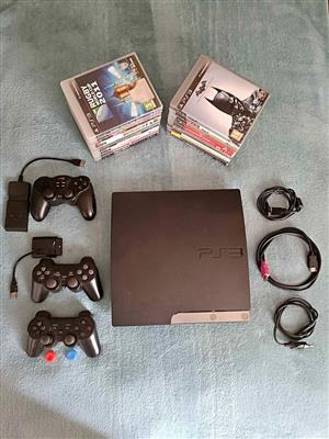 PS3 Slim with 45 games, 3 controllers and all cables - all in great condition.