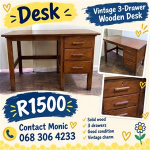 Wooden desk
