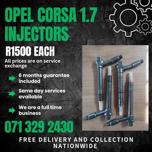OPEL CORSA 1.7 INJECTORS FOR SALE WITH WARRANTY INCLUDED IN T
