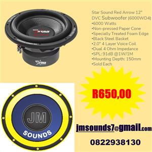 Star Sound Red Arrow 12" DVC Subwoofer (6000WD4)