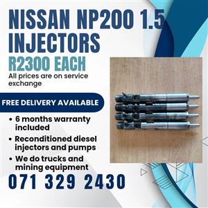 NISSAN NP200 1.5 INJECTORS FOR SALE WITH WARRANTY 