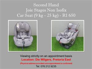 Second Hand Light Grey Joie Stages Non Isofix Car Seat (0 kg - 25 kg)