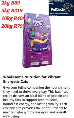 Monty and me cat nutrition