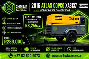 Atlas Copco 270CFM @ 8 Bar Compressor