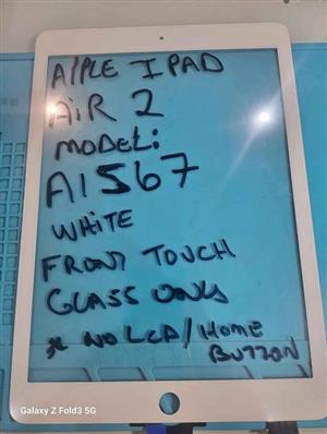 Apple ipad air 2 model number A1567 front touch glass only not a lcd no home button