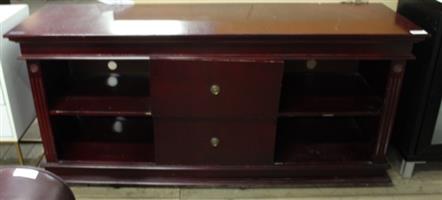 BROWN WOODEN PLASMA STAND (S066259A) 